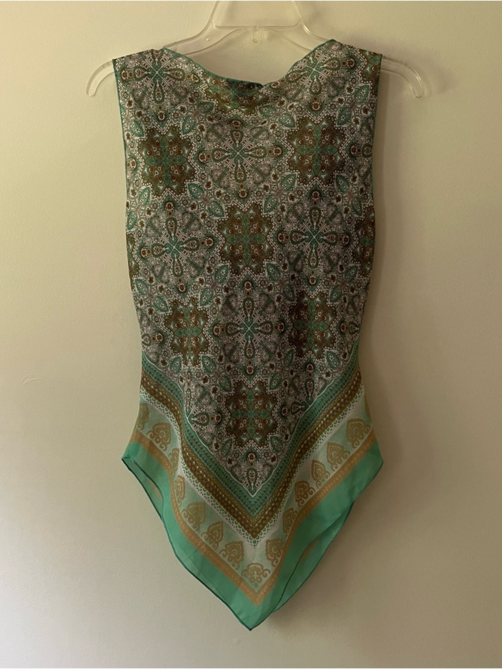 XOXO Y2K Cowl Neck Bandana Top Medium Lightweight Scarf Style - Picture 5 of 6